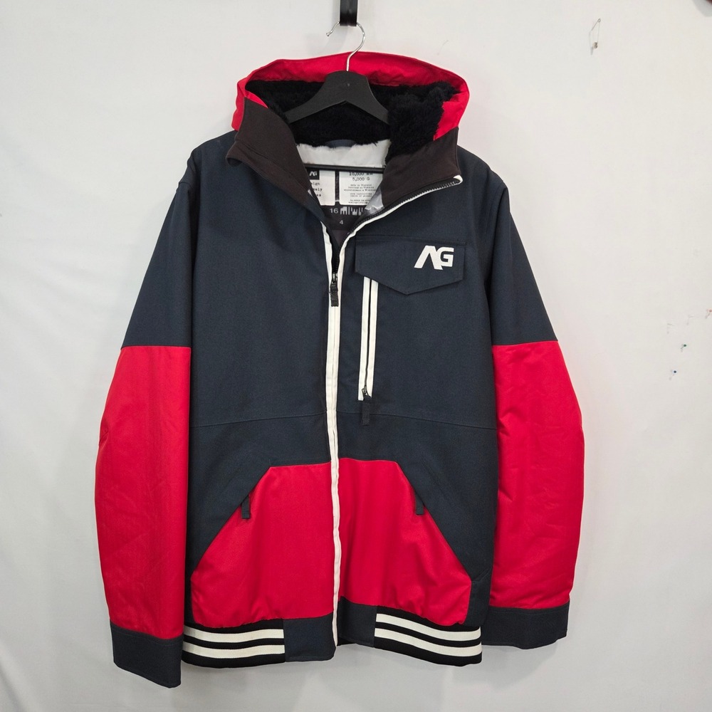 Analog Greed Snowboard Jacket Mens S 10K Waterproof Insulated Red Navy 2010s
